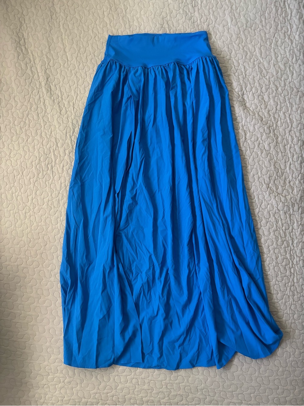 HALARA Bright Blue High Waisted 2-in-1 Flowy Quick Dry Maxi Skirt - Picture 6 of 14